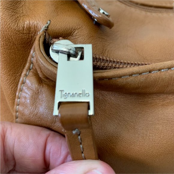 Tignanello Brown Leather Bag Purse - Picture 3 of 12